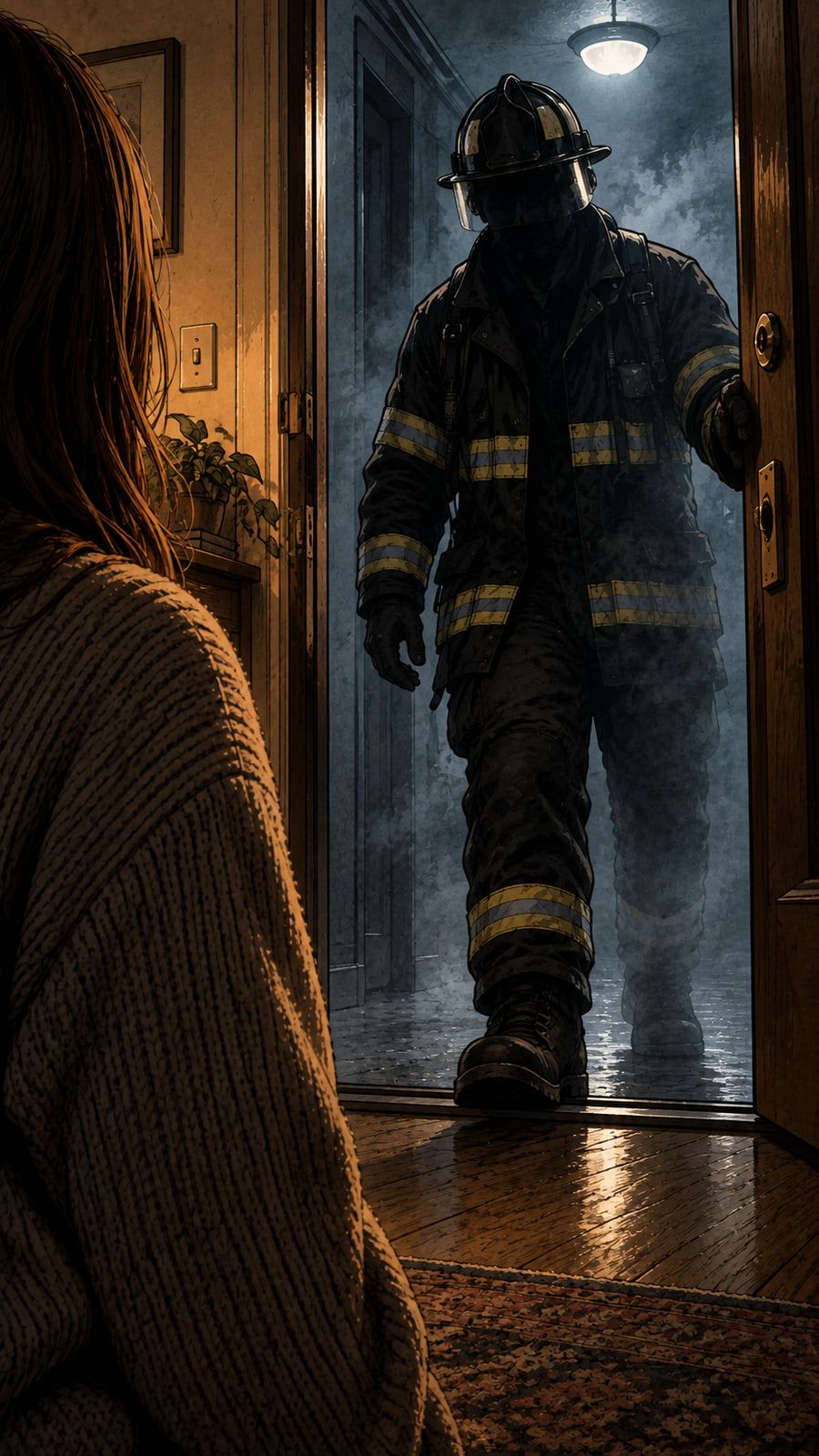 Illustration from the episode: the disguise, Peter Braunstein: The Firefighter Disguise That Looked Like Help