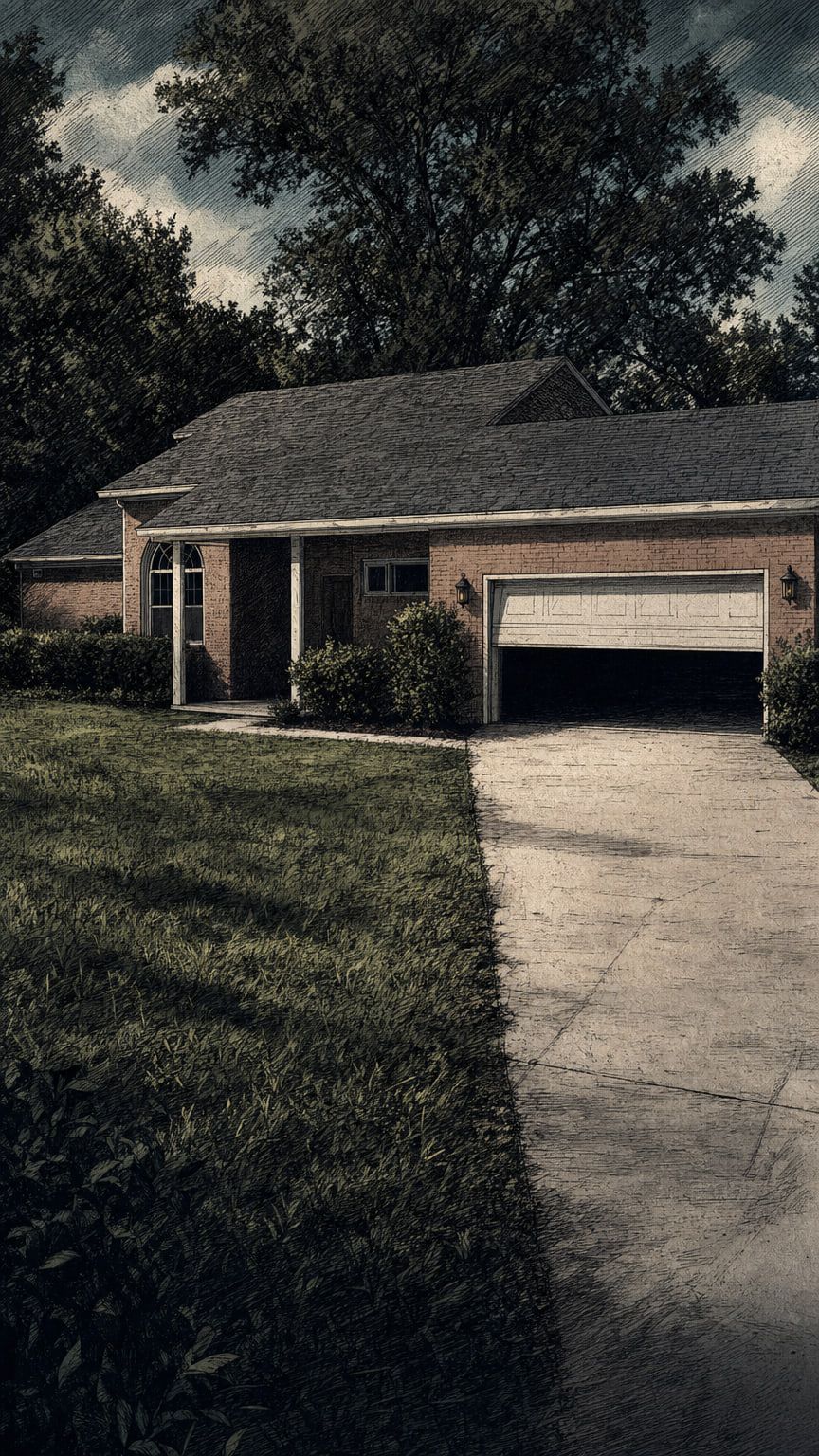 Illustration from the episode: trescott home garage, Dan Markel: The Tallahassee Garage Ambush